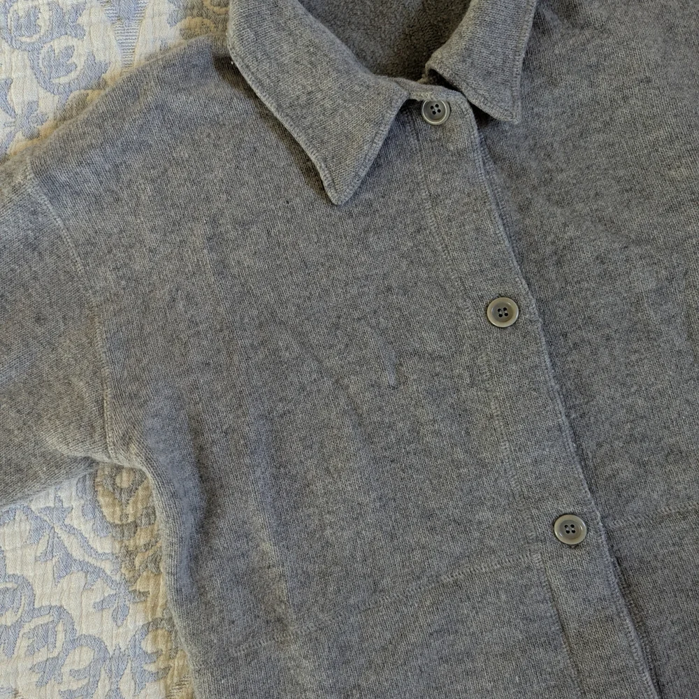 J. Crew Gray Button-Up Knit Jacket - Picture 3 of 7